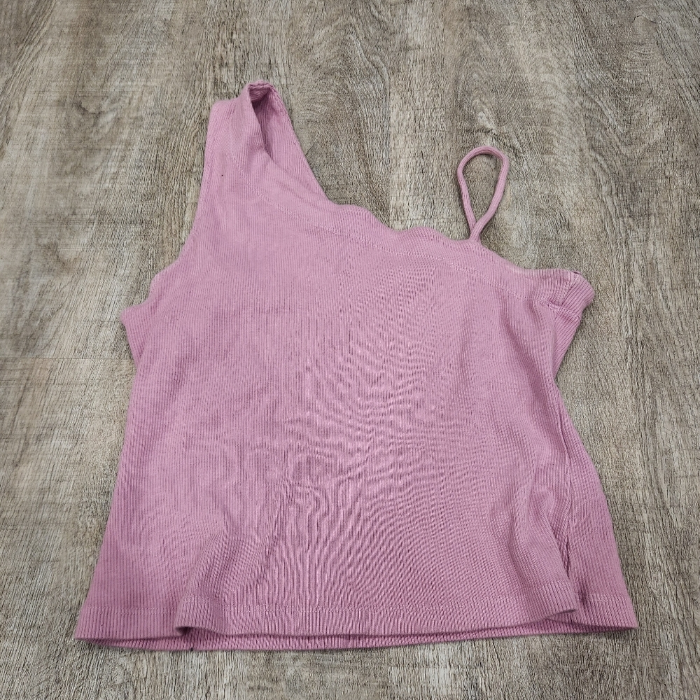 We The Free Asymmetrical Ribbed Tank Top Size Medium